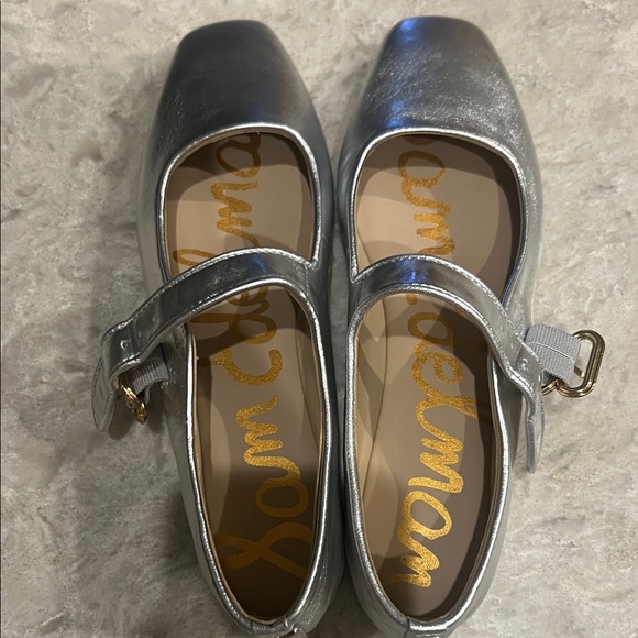 Sam Edelman Silver Mary Jane Ballet Flats - Picture 2 of 4